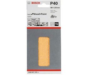 PAQ 10 LIJA 80X133 8P P40 BEST WOOD BOSCH
