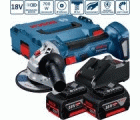 RADIAL GWS 18V-7 125mm+2BAT 4,0Ah MAL BOSCH