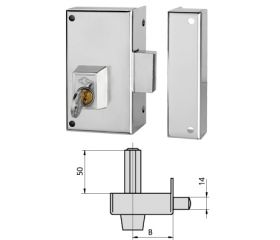 CERRADURA 56C-60 DCH ESMALTADA CVL