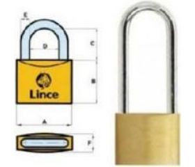 CANDADO LATON A/EXTRA LARGO 302 30mm LINCE