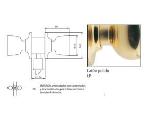 CERRADURA 2500 70LP TESA