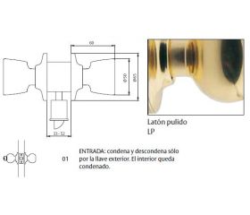 CERRADURA 2501 70LP TESA