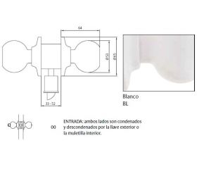 CERRADURA 2900 70BL TESA