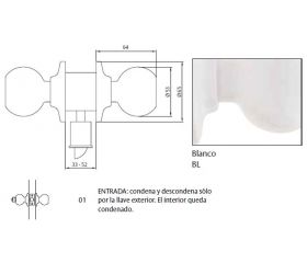 CERRADURA 2901 70BL TESA