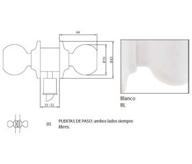 CERRADURA 2905 70BL TESA