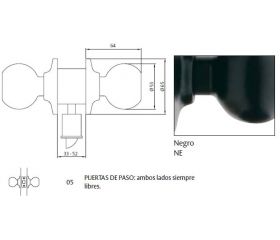 CERRADURA 2905 70NE TESA