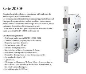 CERRADURA 2030F 5IHL TESA