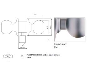 CERRADURA 3905 70CM TESA