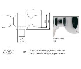 CERRADURA 3502 60/70CR TESA
