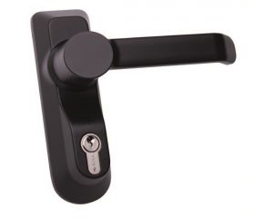 MANIVELA Y LLAVE  PUERTA NEGRO ANTIPANICO CISA