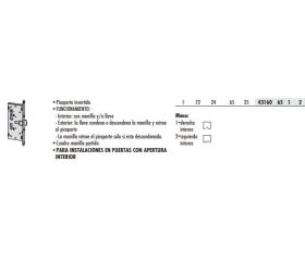CERRADURA EMBUTIR CF APERT.INT DCH 43160.65.1 CISA