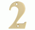 NUMERO LATON PULIDO 50mm Nº2