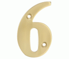 NUMERO LATON PULIDO 50mm Nº6