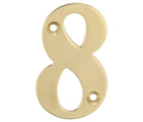 NUMERO LATON PULIDO 50mm Nº8