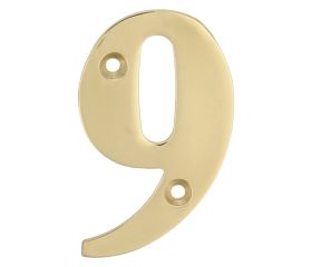 NUMERO LATON PULIDO 50mm Nº9