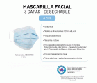PAQ 50U MASCARILLA PROTECCION 3 CAPAS UN USO