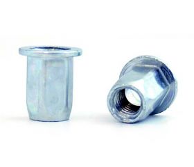 TUERCA REMACHABLE C/ANCHA ACERO M8 EXAGONAL