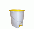 CUBO BASURA ECOLOGICO 25L BLANCO/AZUL C/PEDAL
