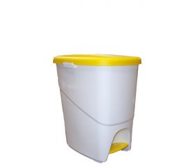 CUBO BASURA ECOLOGICO 25L BLANCO/AZUL C/PEDAL