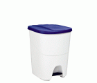 CUBO BASURA ECOLOGICO 40L BLANCO/AZUL C/PEDAL