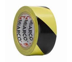 ROLLO CINTA ADHESIVA SEÑAL AMAR/NEGRO 50mmX33M