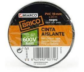 ROLLO CINTA AISLANTE PVC RANGER 19mmX20M NEGRO