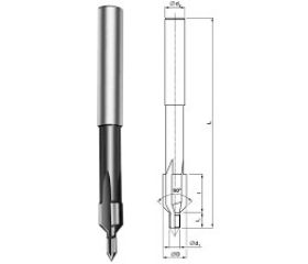 AVELLANADOR HSS M4 DIN 1866 90º B&M