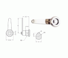 CERRADURA CUADRADILLO 197-C55 8mm C/MUELLE