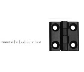 BISAGRA ATORNILLABLE 50X50 9050 ZAMAK NEGRO