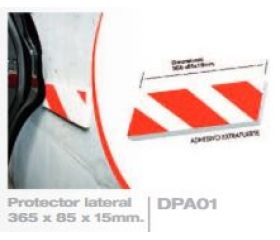 PROTECTOR LATERAL 365X85X15mm ROJO/BLANCO