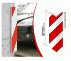 PROTECTOR CANTONERA 365X150X15mm ROJO/BLANCO