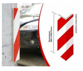 PROTECTOR CANTONERA 365X150X15mm ROJO/BLANCO