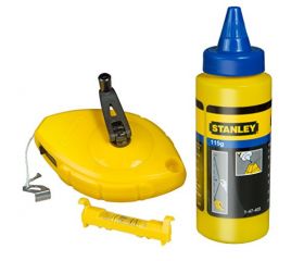 TIRALINEAS C/BOTE AZULETE+NIVEL CORDEL 30M STANLEY