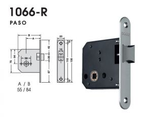 CERRADURA 1066R/23/55 C/CUADRADO OCARIZ