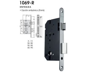 CERRADURA ENTRADA 1069R/23/55 INOX OCARIZ