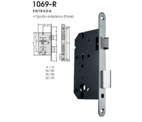 CERRADURA ENTRADA 1069R/20/55RI INOX OCARIZ