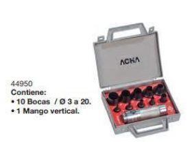 ESTUCHE 11U SACABOCADOS 3 A 20mm