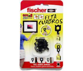 BLISTER 8 FIJACUADROS NEGRO FISCHER