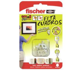 BLISTER 8 FIJACUADROS BLANCO FISCHER