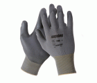 GUANTE PU GRIS S/POLYESTER S/COSTURAS T8
