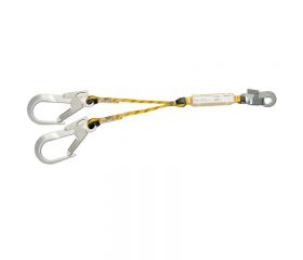 DOBLE CUERDA C/ABSORBEDOR + 2 MOSQUETONES