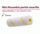 RECAMBIO RODILLO PERLON AMARILLO 10CM