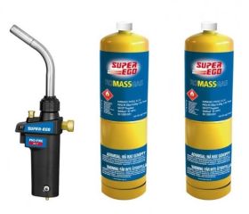KIT SOPLETE PRO-FIRE+2 BOTELLAS GAS MAPP SUPER EGO