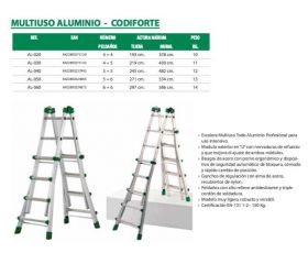 ESCALERA CODIFORTE ALUMINIO AL-060