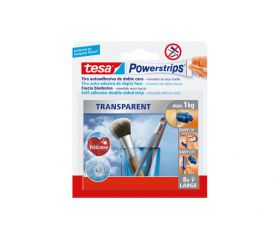 PAQ 8U TIRA AUTOADHESIVA TRANSP POWERSTRIPS TESA