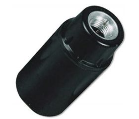 PORTALAMPARA LISO E14 NEGRO