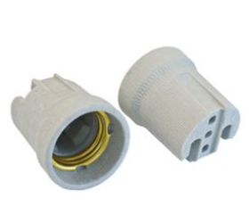 PORTALAMPARA CERAMICO E27 C/TORNILLOS