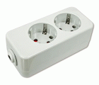 BASE MULTIPLE 2T C/TT 16A S/CABLE BLANCA