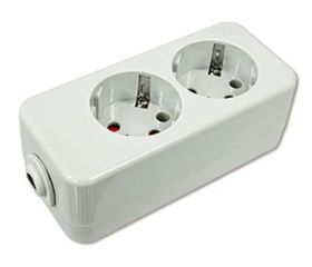 BASE MULTIPLE 2T C/TT 16A S/CABLE BLANCA