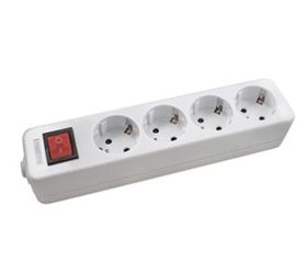 BASE MULTIPLE 4T 16A C/INTER S/CABLE BLANCA